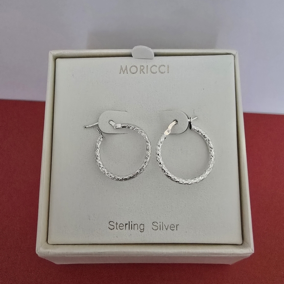 Fashionable Jewelry Jewelry - Sterling Silver Textured Hoop Earrings